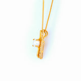 22KT YELLOW GOLD PEARL PENDANT (PE0000834)