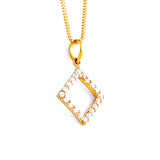 22KT YELLOW GOLD STONE STUDDED PENDANT (PE0001288)