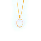 22KT YELLOW GOLD STONE STUDDED PENDANT (PE0001779)