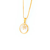 22KT YELLOW GOLD STONE STUDDED PENDANT (PE0001780)