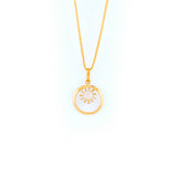 22KT YELLOW GOLD STONE STUDDED PENDANT (PE0001781)