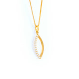 22KT YELLOW GOLD STONE STUDDED PENDANT (PE0001783)