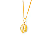 22KT YELLOW GOLD STONE STUDDED PENDANT (PE0001786)