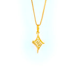 22KT YELLOW GOLD STONE STUDDED PENDANT (PE0001789)