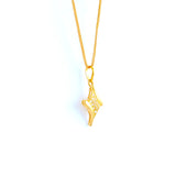 22KT YELLOW GOLD STONE STUDDED PENDANT (PE0001789)