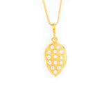 22KT YELLOW GOLD STONE STUDDED PENDANT (PE0001867)