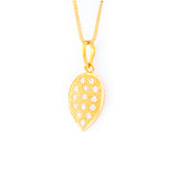 22KT YELLOW GOLD STONE STUDDED PENDANT (PE0001867)