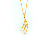 22KT YELLOW GOLD STONE STUDDED PENDANT (PE0001888)