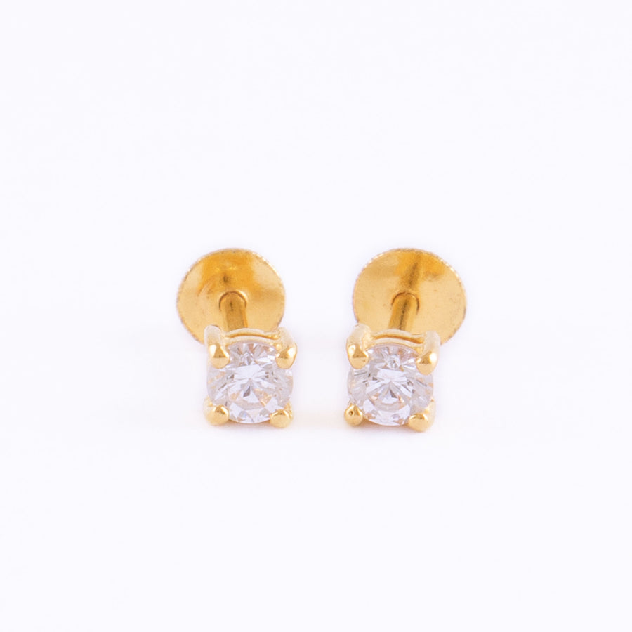22KT YELLOW GOLD EAR STUD (ES0000001)