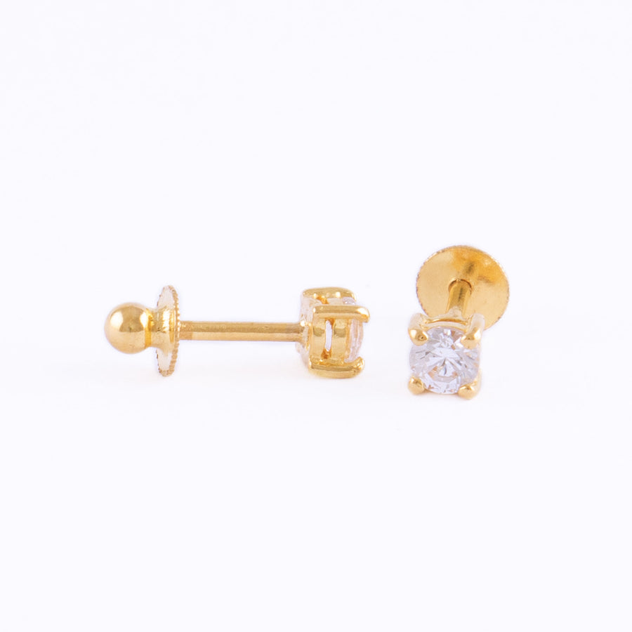 22KT YELLOW GOLD EAR STUD (ES0000001)