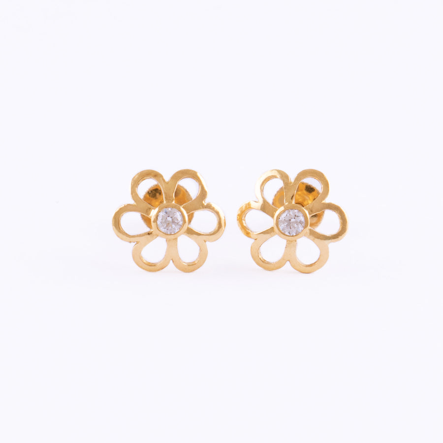 22KT YELLOW GOLD EAR STUD (ES0001539)
