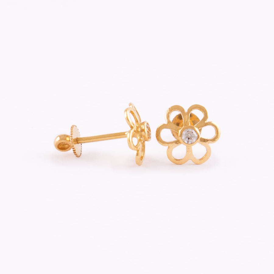 22KT YELLOW GOLD EAR STUD (ES0001539)