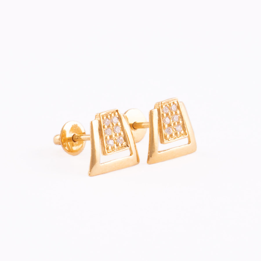 22KT YELLOW GOLD EAR STUD (ES0001540)
