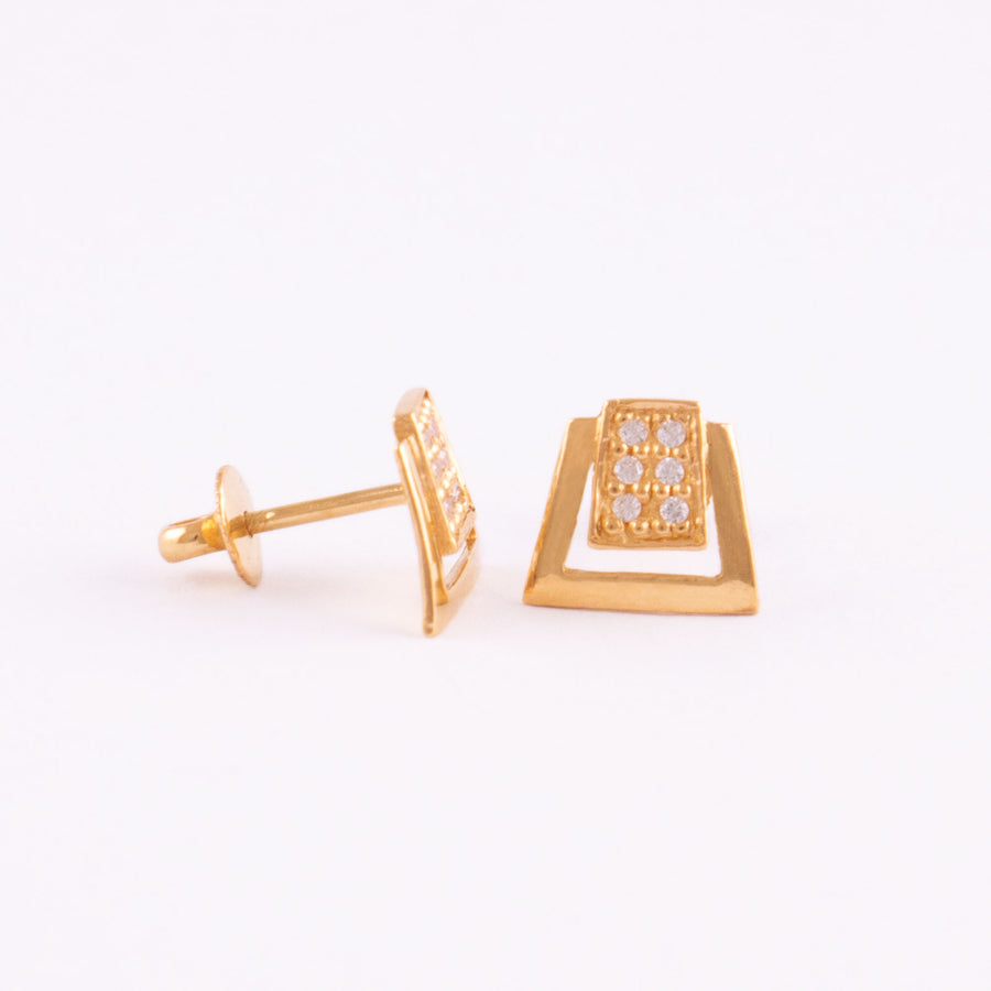 22KT YELLOW GOLD EAR STUD (ES0001540)