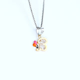 18KT WHITE GOLD LETTER PENDANT (PE0001493)