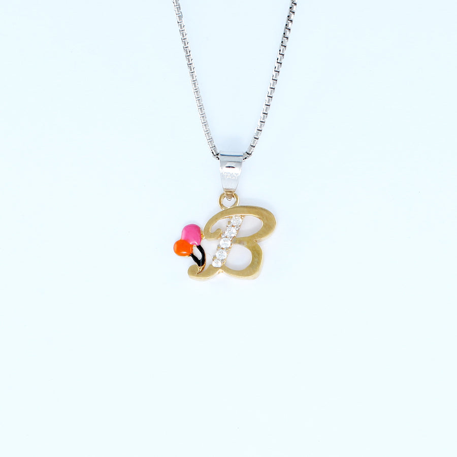 18KT WHITE GOLD LETTER PENDANT (PE0001493)