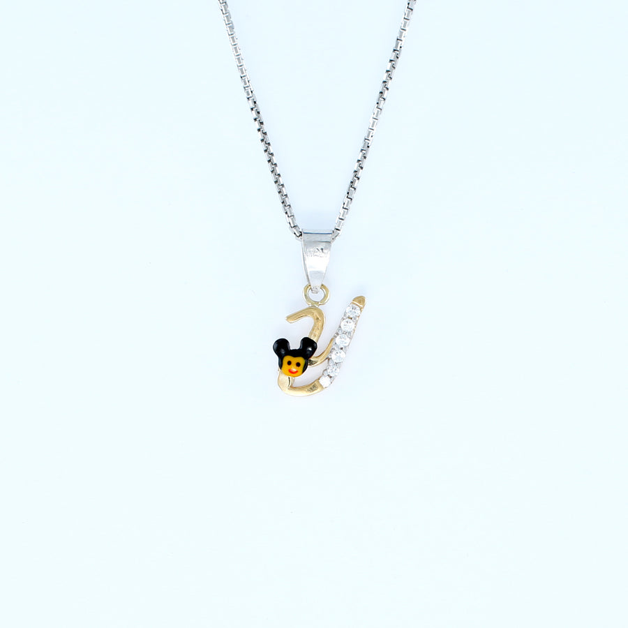 18KT WHITE GOLD LETTER PENDANT (PE0001496)
