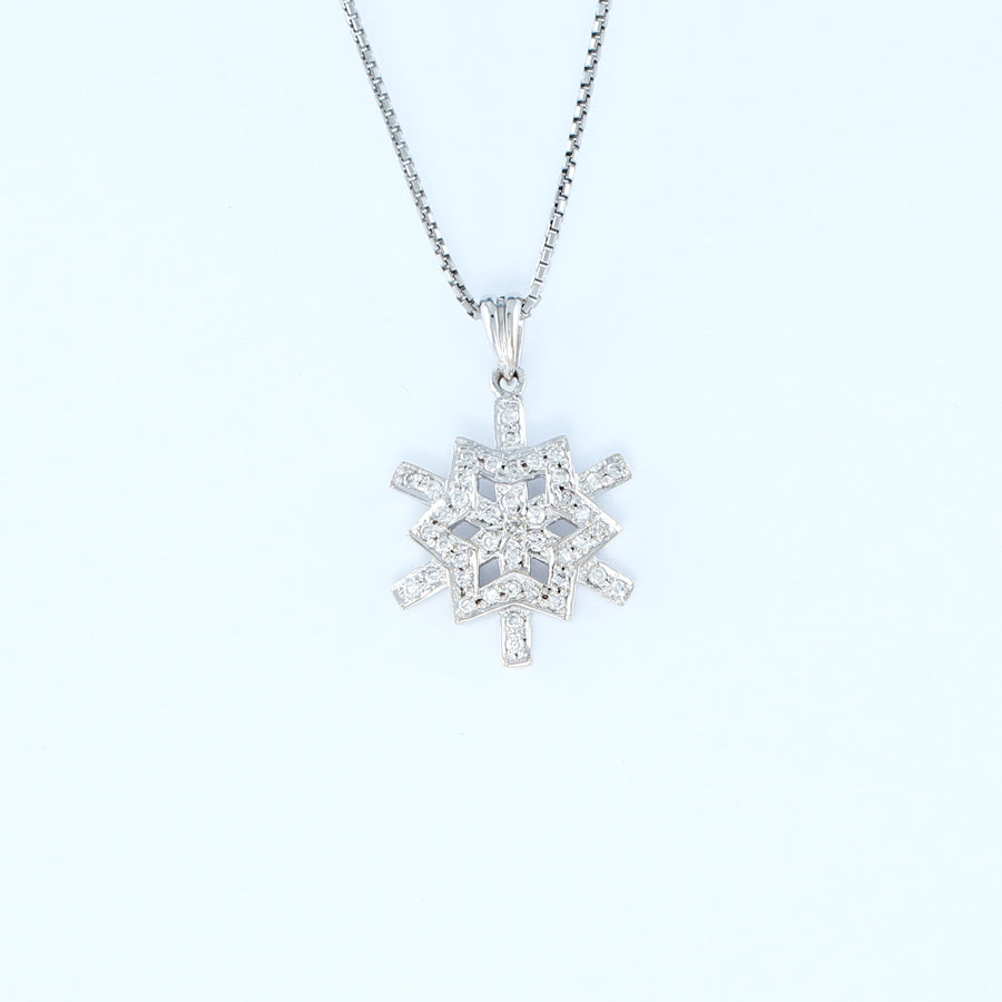 18KT WHITE GOLD LADIES PENDANT (PE0001498)
