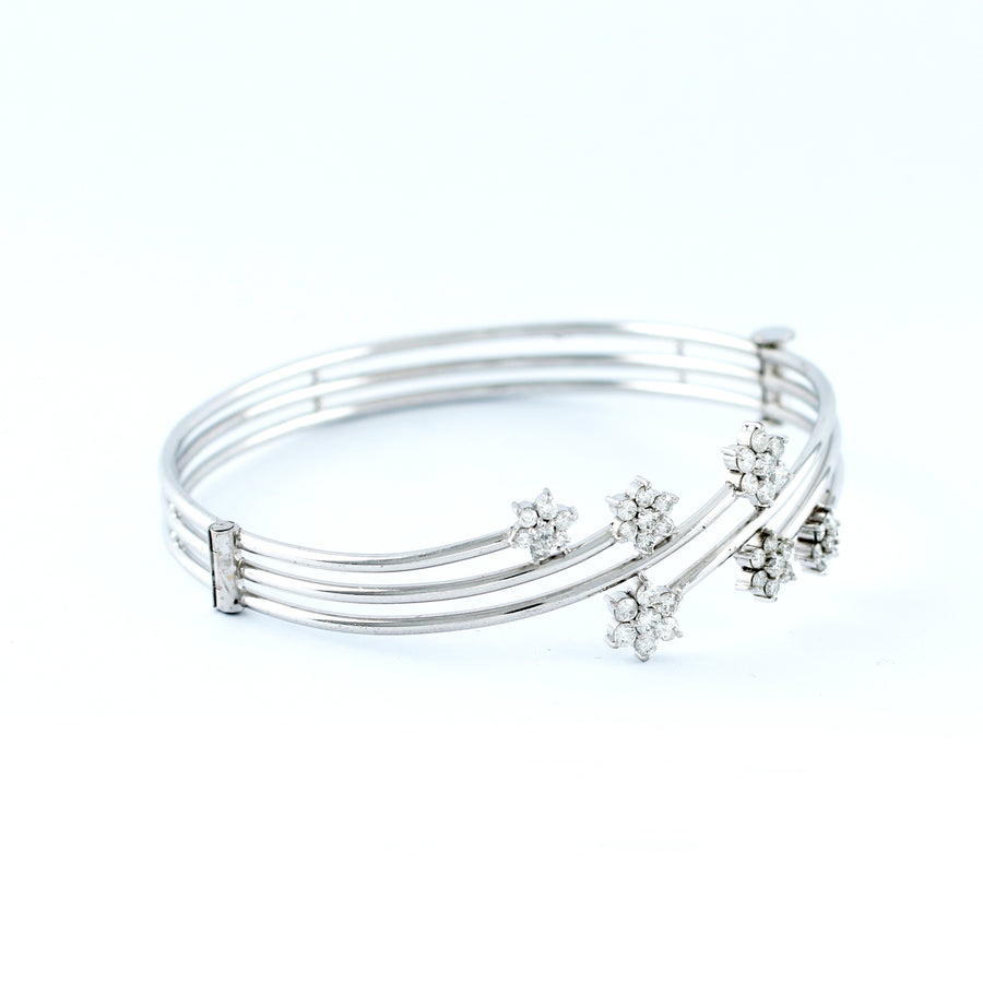 18K WHITE GOLD BANGLE (BA0000832)