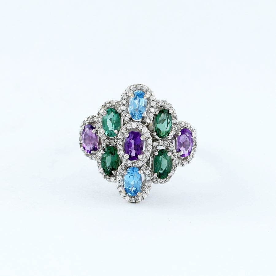 18KT WHITE GOLD LADIES RING (RI0001694)