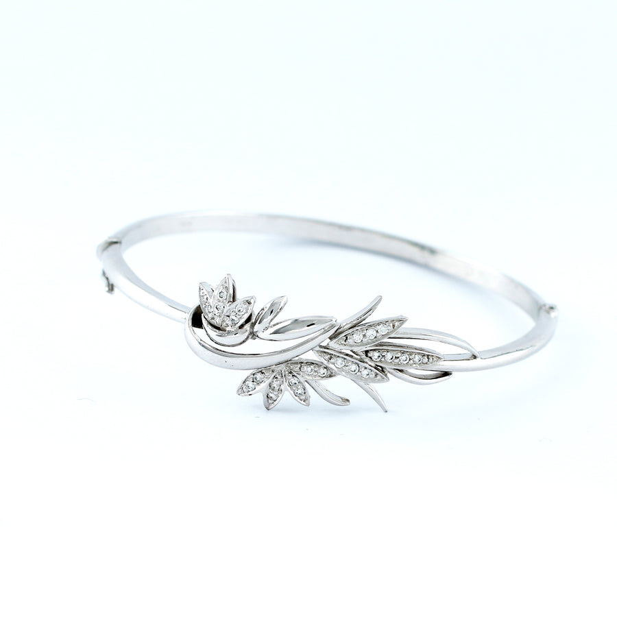 18K WHITE GOLD BANGLE (BA0000833)
