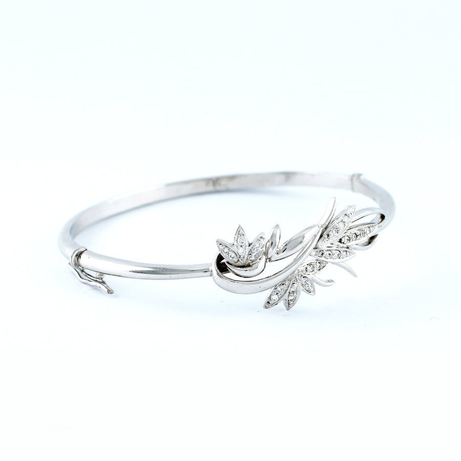 18K WHITE GOLD BANGLE (BA0000833)