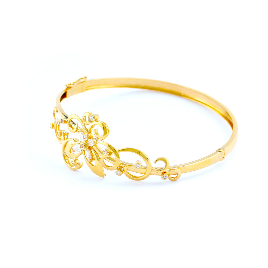 22KT YELLOW GOLD BANGLE (BA0000844)