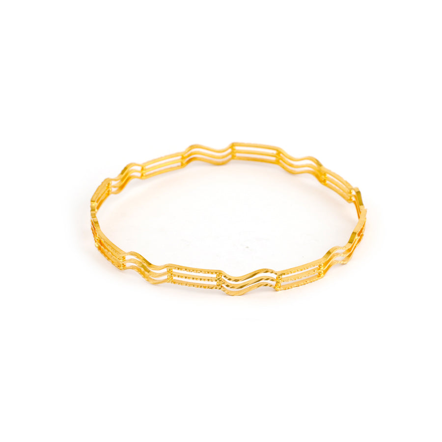22KT YELLOW GOLD BANGLES PAIR (BA0000865)