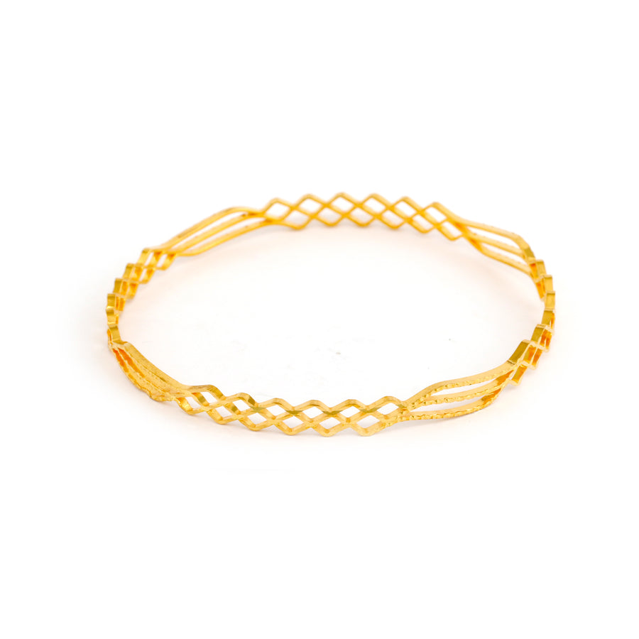 22KT YELLOW GOLD BANGLES PAIR (BA0000866)