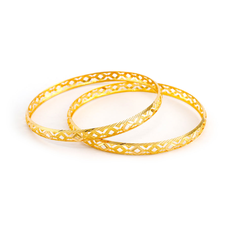 22KT YELLOW GOLD BANGLES PAIR (BA0000867)
