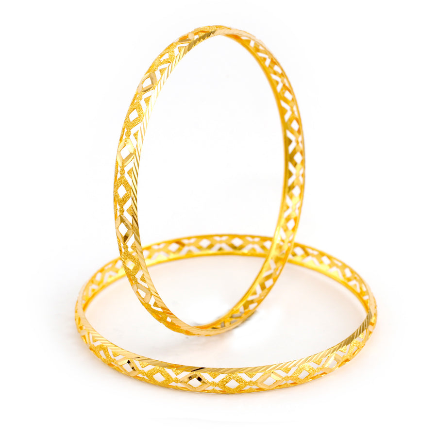 22KT YELLOW GOLD BANGLES PAIR (BA0000867)
