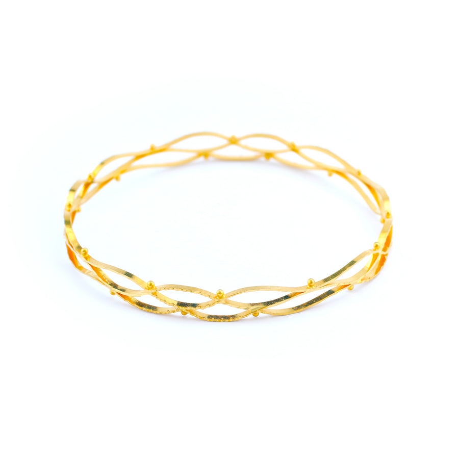 22KT YELLOW GOLD BANGLES PAIR (BA0000868)