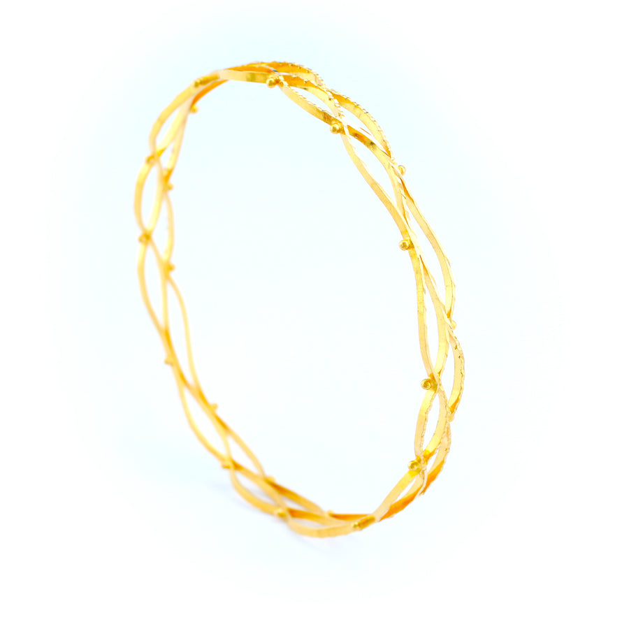 22KT YELLOW GOLD BANGLES PAIR (BA0000868)