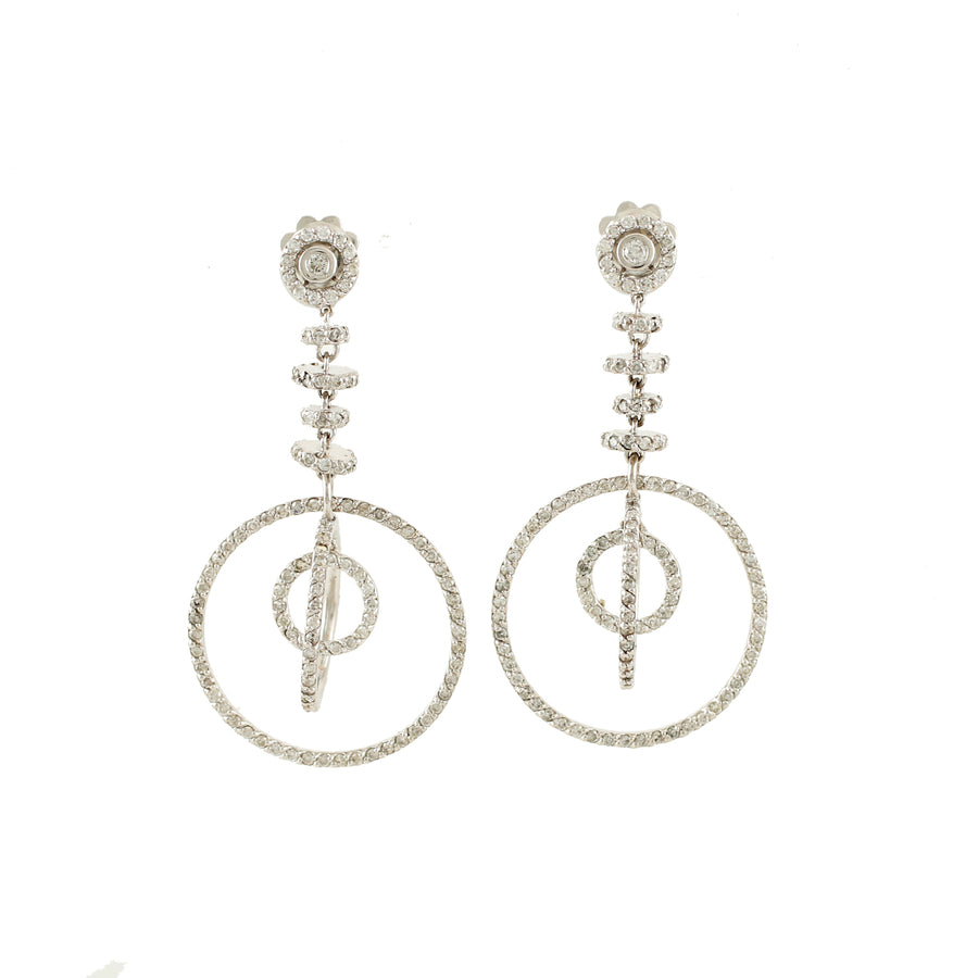 18KT WHITE GOLD TASSEL (DR19-18K171)