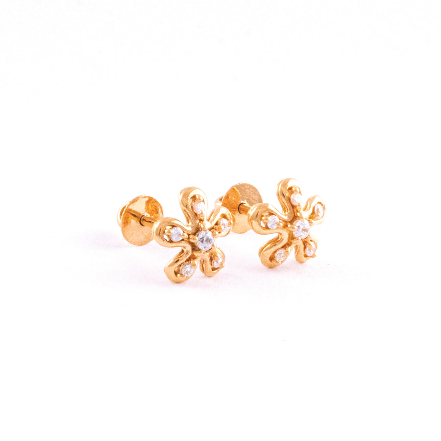 22KT YELLOW GOLD EAR STUD (ES0000017)