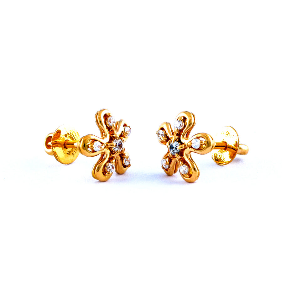22KT YELLOW GOLD EAR STUD (ES0000017)