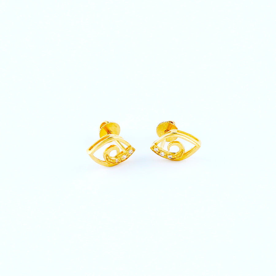 22KT YELLOW GOLD EAR STUD (ES0000100)
