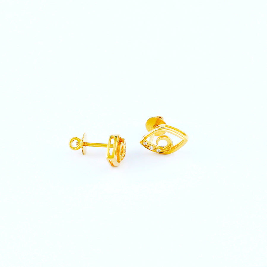 22KT YELLOW GOLD EAR STUD (ES0000100)