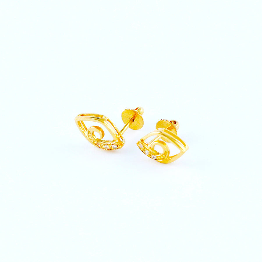 22KT YELLOW GOLD EAR STUD (ES0000100)