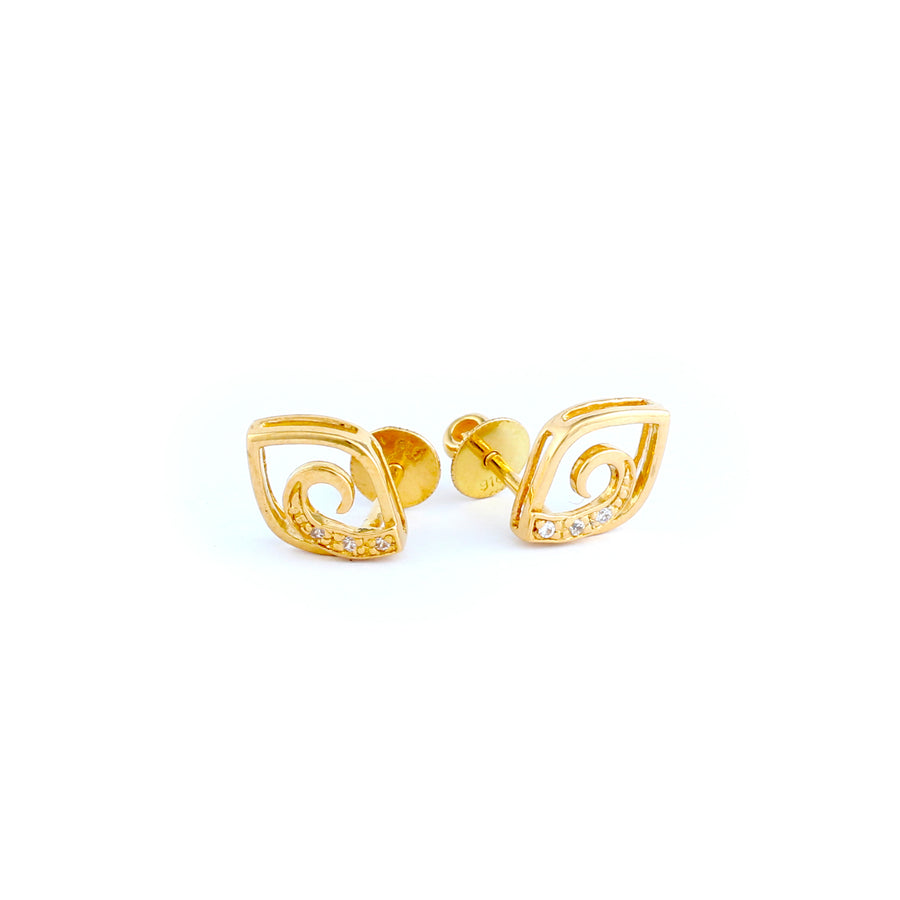 22KT YELLOW GOLD EAR STUD (ES0000100)
