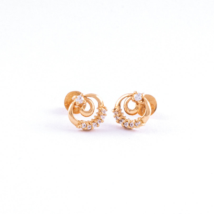 22KT YELLOW GOLD EAR STUD (ES0000155)