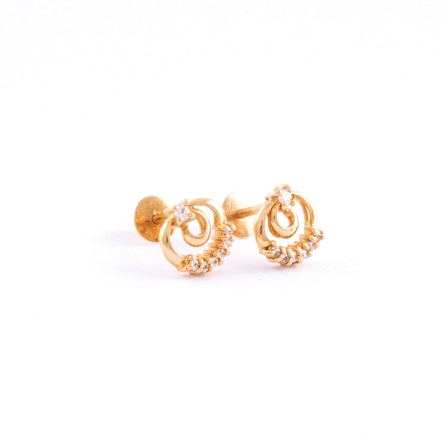 22KT YELLOW GOLD EAR STUD (ES0000155)