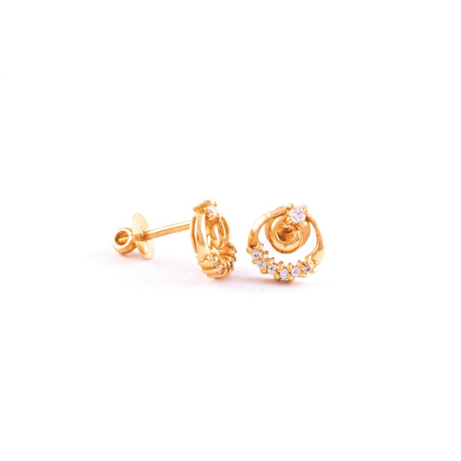 22KT YELLOW GOLD EAR STUD (ES0000155)