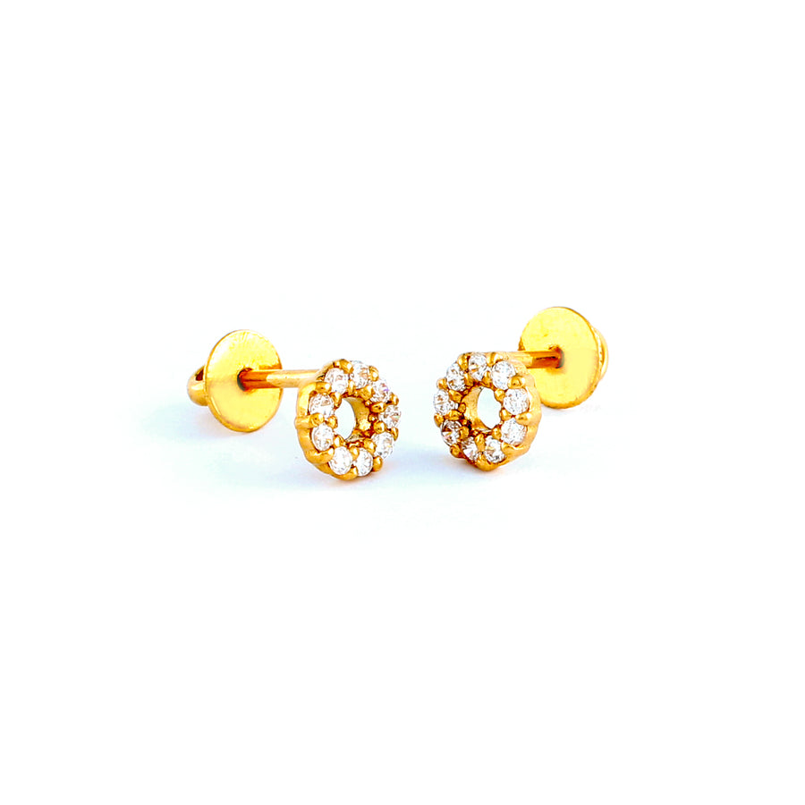 22KT YELLOW GOLD EAR STUD (ES0000216)