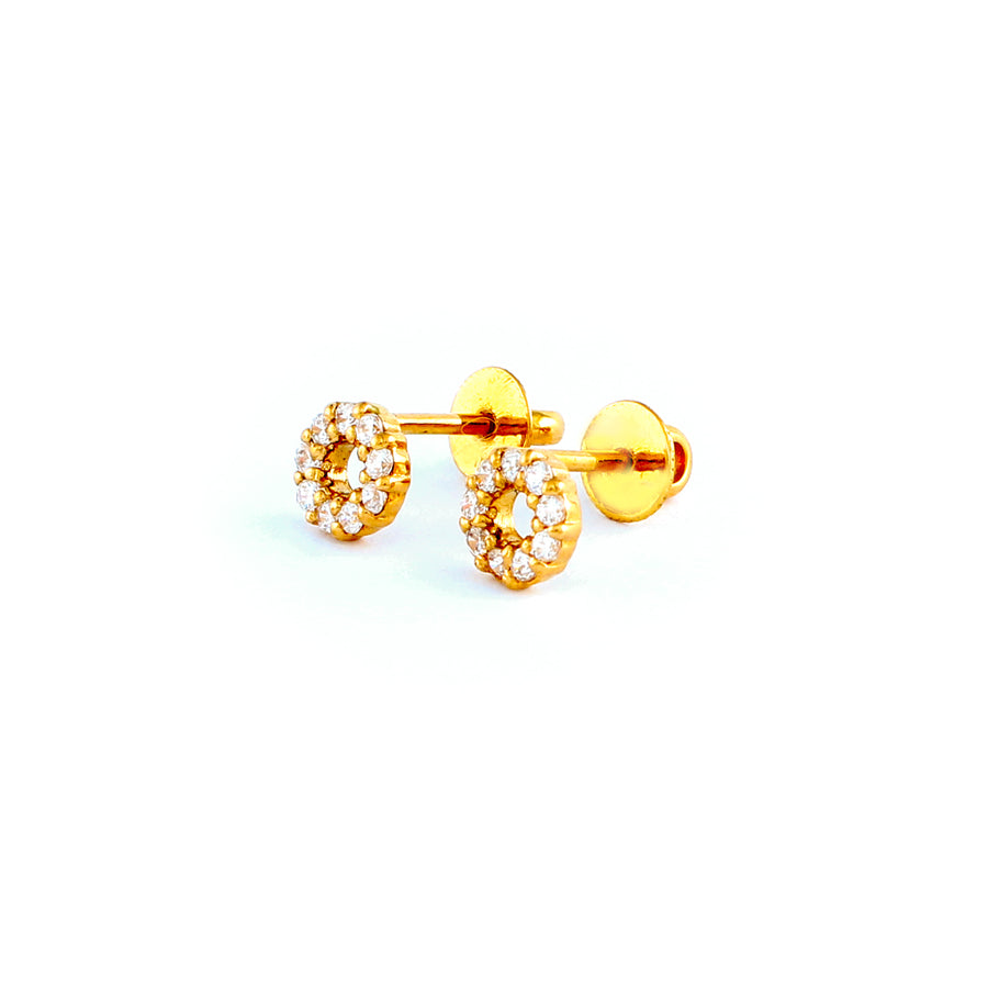 22KT YELLOW GOLD EAR STUD (ES0000216)