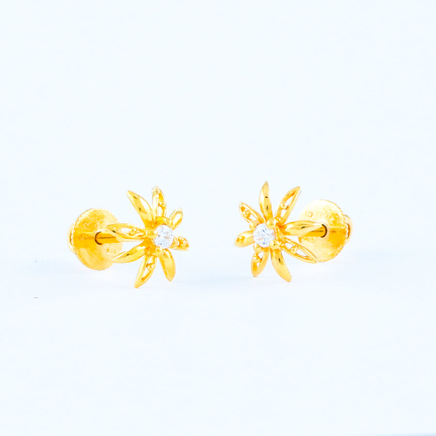 22KT YELLOW GOLD EAR STUD (ES0000405)