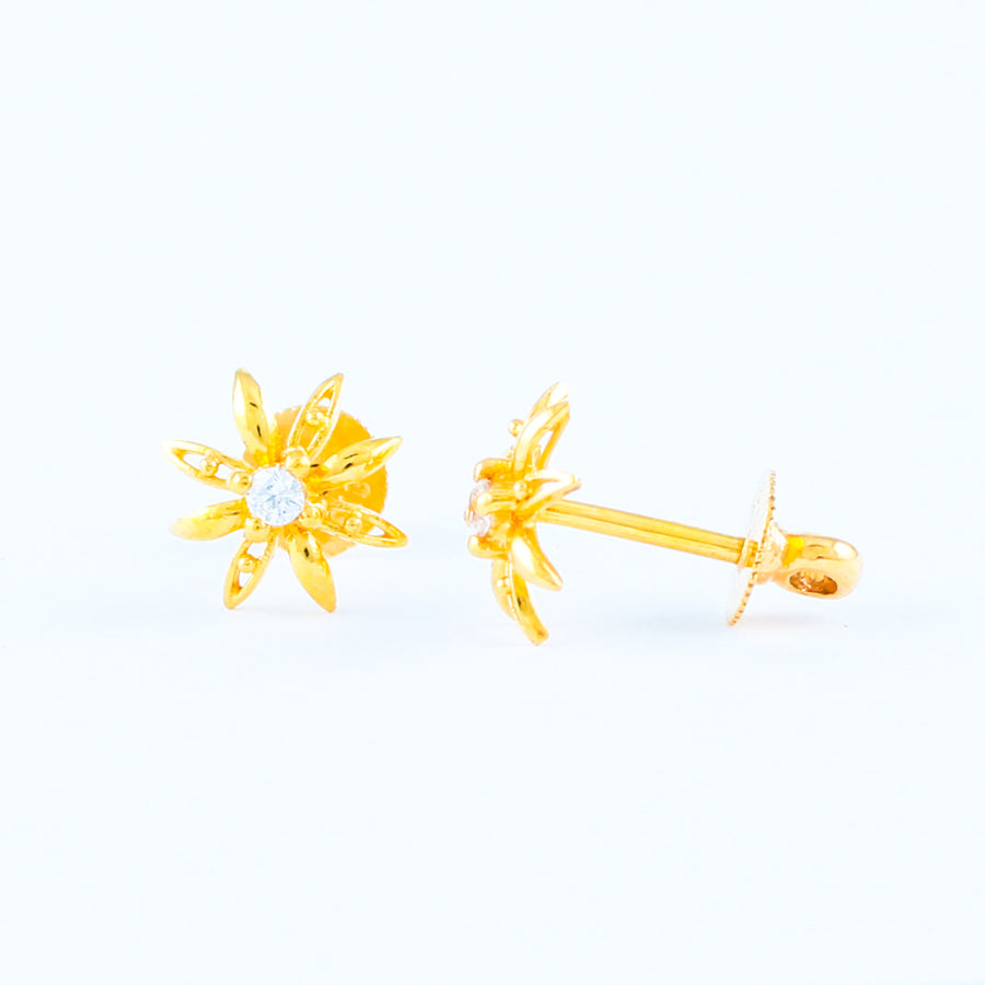 22KT YELLOW GOLD EAR STUD (ES0000405)
