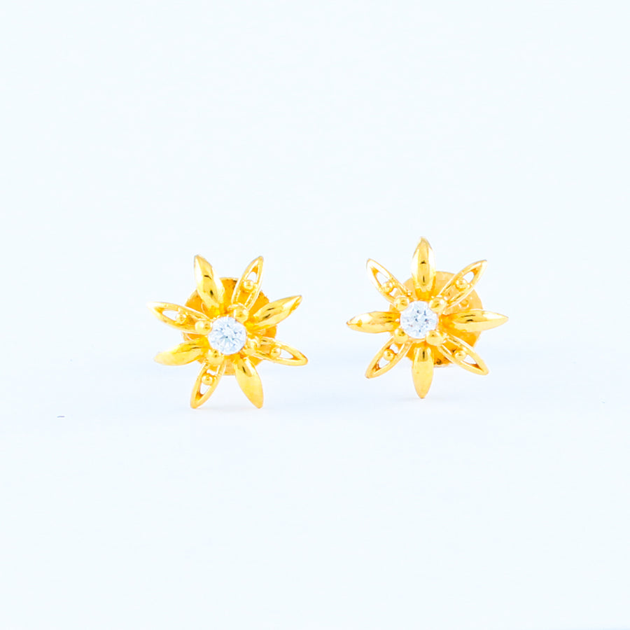 22KT YELLOW GOLD EAR STUD (ES0000405)