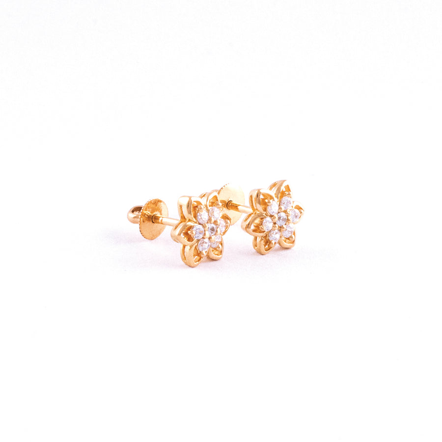 22KT YELLOW GOLD EAR STUD (ES0000408)
