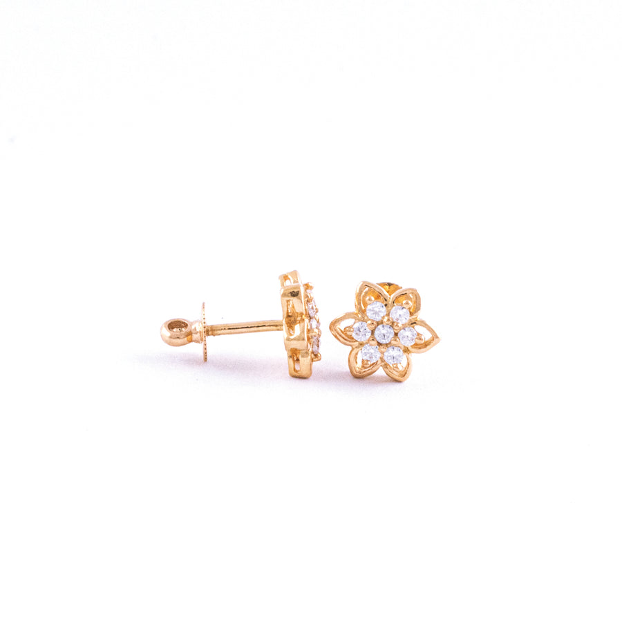 22KT YELLOW GOLD EAR STUD (ES0000408)